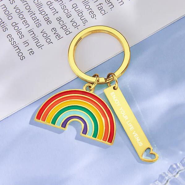 Portachiavi arcobaleno personalizzato
