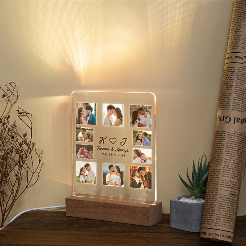 Lampada Personalizzata con Foto Luce Notturna LED Palloncini Dell