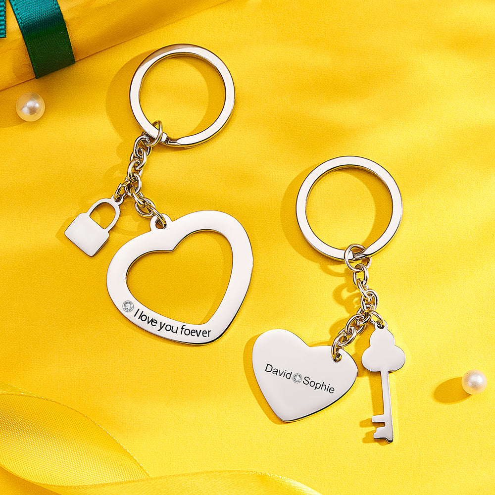 Portachiavi personalizzato 2 NOMI in silicone anello cuore con CUCCIOLI  CANI nome idea regalo mamma papà nonna nonno